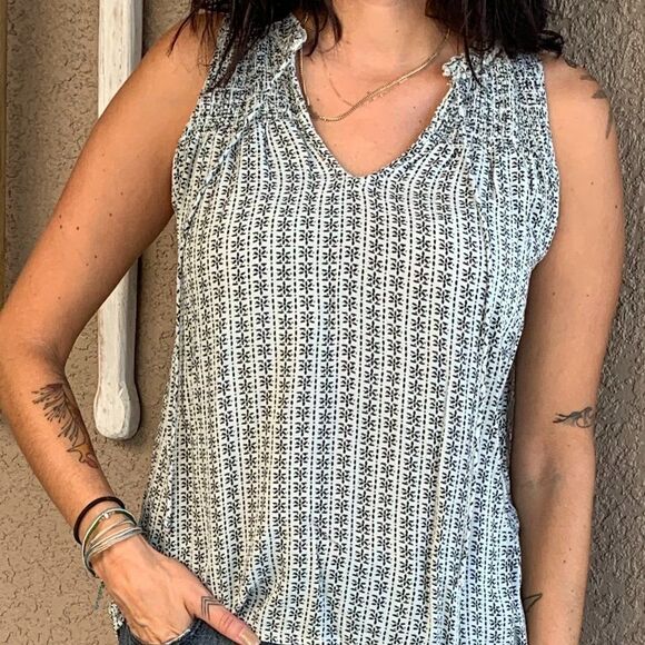 O'neill Peasant Sleeveless grey/black blouse S - Picture 1 of 5
